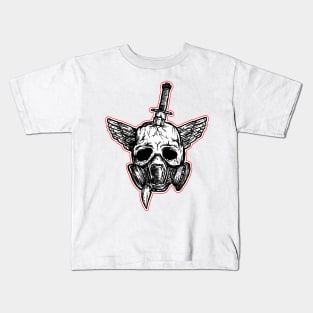 Pierced masked skull Kids T-Shirt